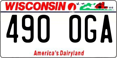 WI license plate 490OGA