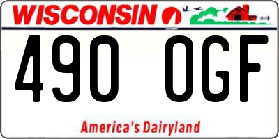WI license plate 490OGF