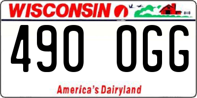 WI license plate 490OGG