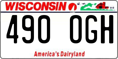WI license plate 490OGH