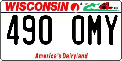 WI license plate 490OMY
