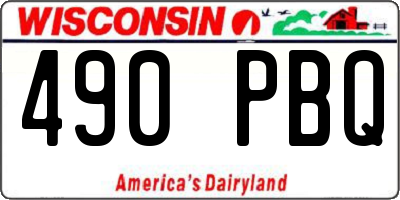 WI license plate 490PBQ