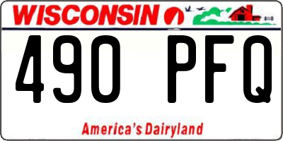 WI license plate 490PFQ