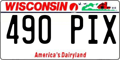 WI license plate 490PIX
