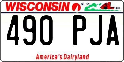 WI license plate 490PJA