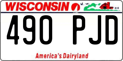 WI license plate 490PJD