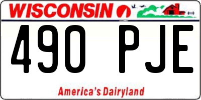 WI license plate 490PJE
