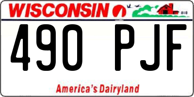 WI license plate 490PJF