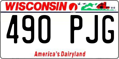 WI license plate 490PJG