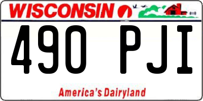 WI license plate 490PJI