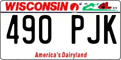 WI license plate 490PJK