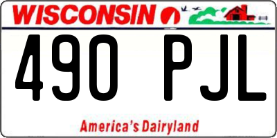 WI license plate 490PJL