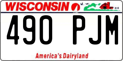 WI license plate 490PJM