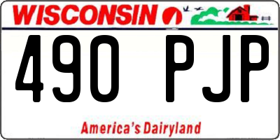 WI license plate 490PJP