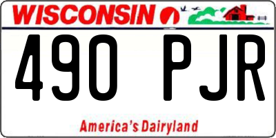 WI license plate 490PJR