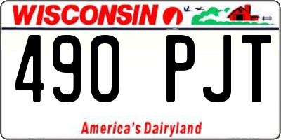 WI license plate 490PJT