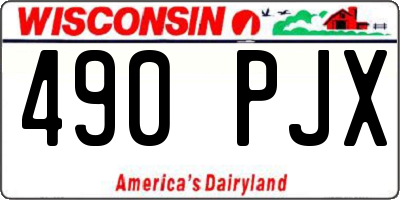 WI license plate 490PJX
