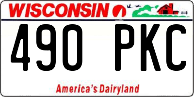 WI license plate 490PKC