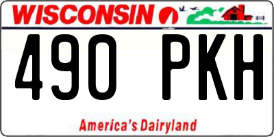 WI license plate 490PKH
