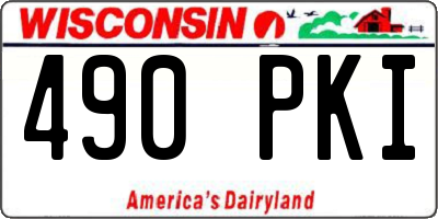 WI license plate 490PKI
