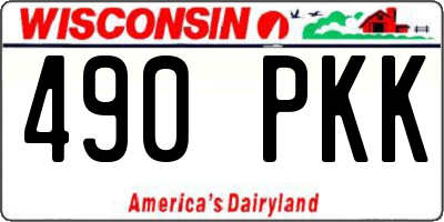 WI license plate 490PKK