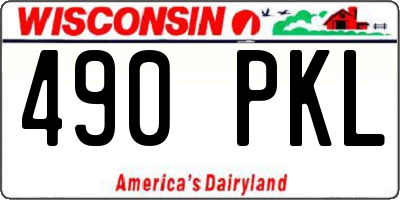 WI license plate 490PKL