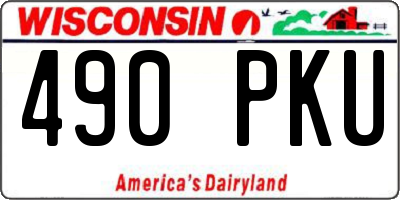 WI license plate 490PKU