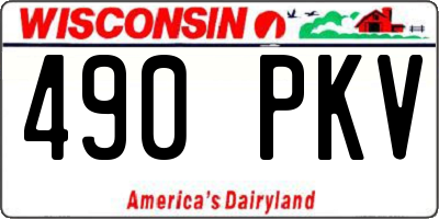 WI license plate 490PKV