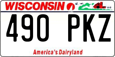 WI license plate 490PKZ