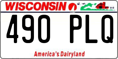 WI license plate 490PLQ