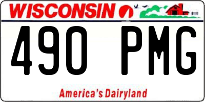 WI license plate 490PMG