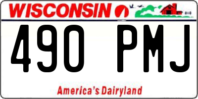 WI license plate 490PMJ