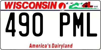 WI license plate 490PML