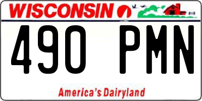 WI license plate 490PMN