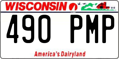 WI license plate 490PMP