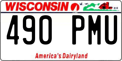 WI license plate 490PMU