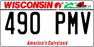 WI license plate 490PMV