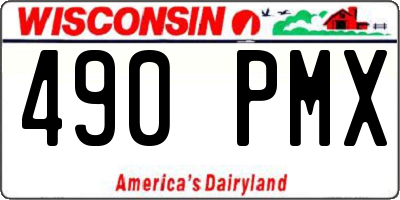 WI license plate 490PMX