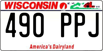 WI license plate 490PPJ