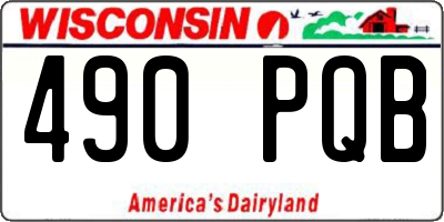 WI license plate 490PQB