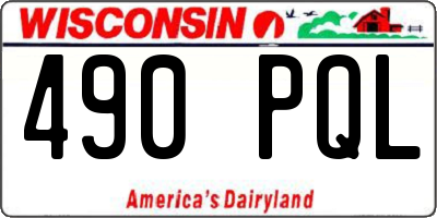 WI license plate 490PQL