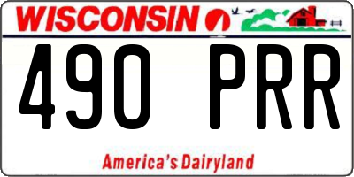WI license plate 490PRR