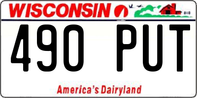 WI license plate 490PUT