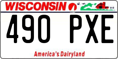 WI license plate 490PXE