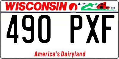 WI license plate 490PXF