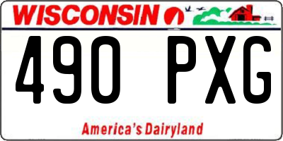 WI license plate 490PXG