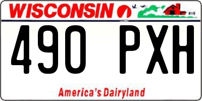 WI license plate 490PXH