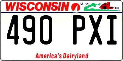 WI license plate 490PXI