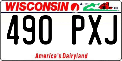 WI license plate 490PXJ