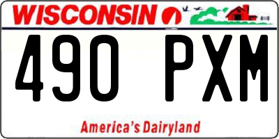 WI license plate 490PXM